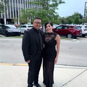 Hello Molly Black Lace Sheer Maxi Wedding Guest Dress